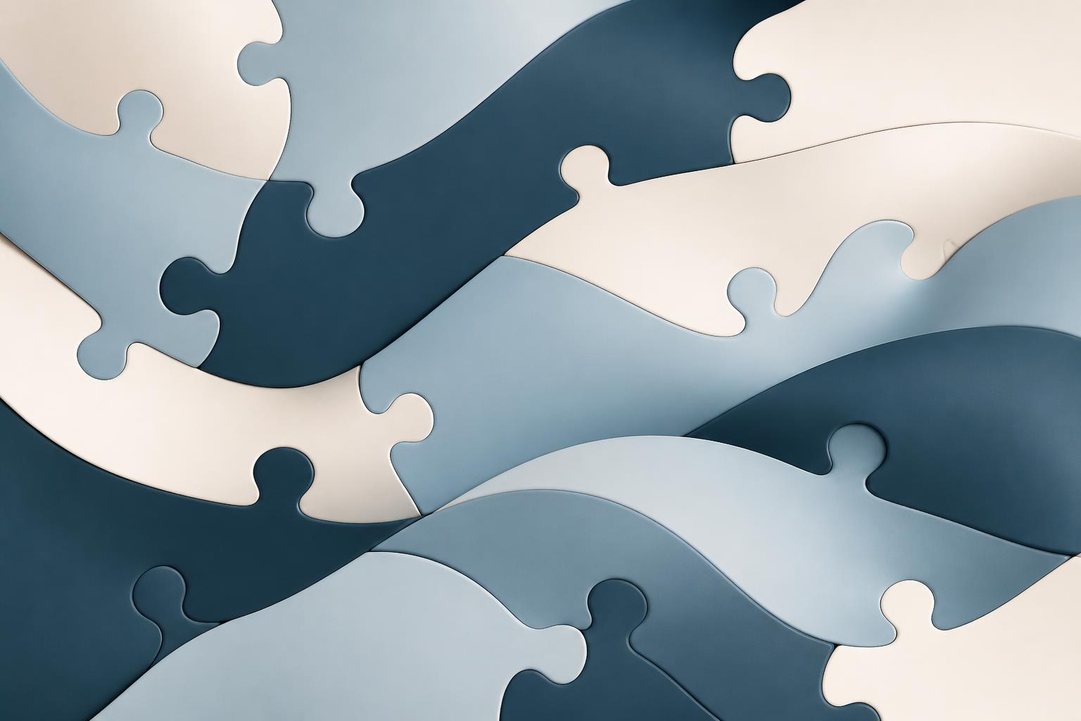 Composição abstrata representando o espectro autista